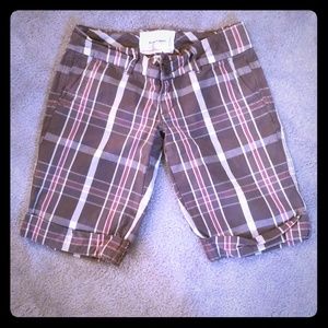 Brown Plaid Abercrombie & Fitch Shorts Size 0
